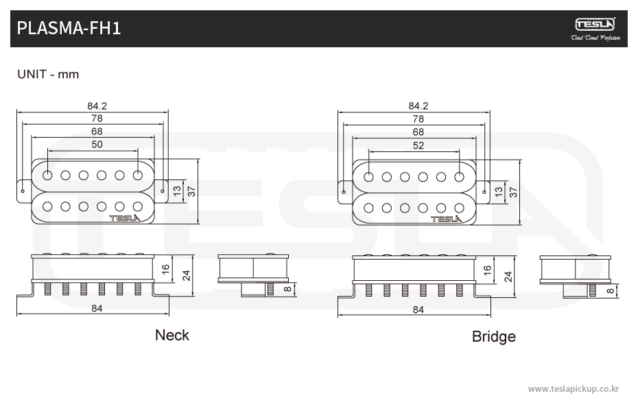 PLASMA-FH1 > HUMBUCKER | Tesla Pickups